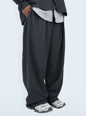 STREAMLET.CHEN:百叶褶垂感西裤