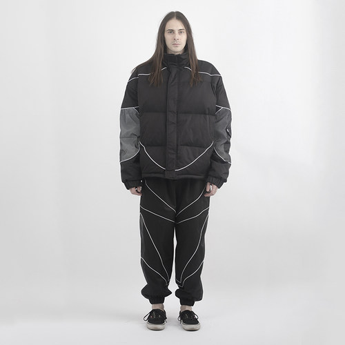 oversize定制面料拼接休闲裤