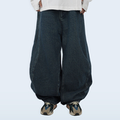 STREAMLET.CHEN 四片缝合廓形宽松休闲牛仔裤 「虫茧」版 型设计