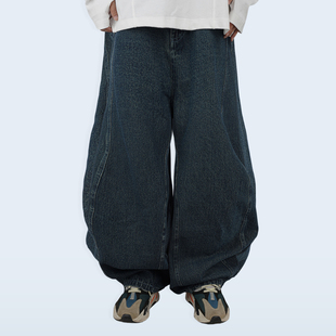 四片缝合廓形宽松休闲牛仔裤 型设计 「虫茧」版 STREAMLET.CHEN