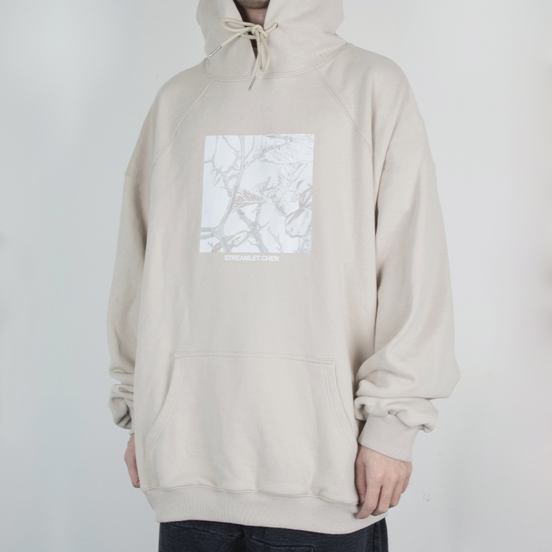 原创设计花朵印花卫衣帽衫