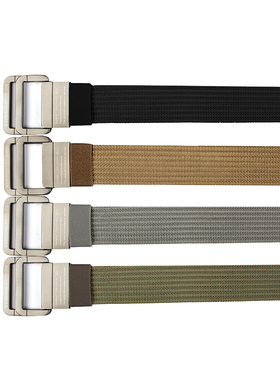 STR:BELT/ 「双环式」锌合金纹理质感休闲百搭腰带（四色入）