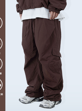 STREAMLET.CHEN:全身不规则抽褶挤压设计 三防功能性多口袋长裤