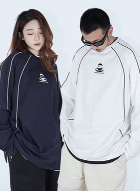 STREAMLET.CHEN:立体线条结构设计 纯色假两件长袖T恤