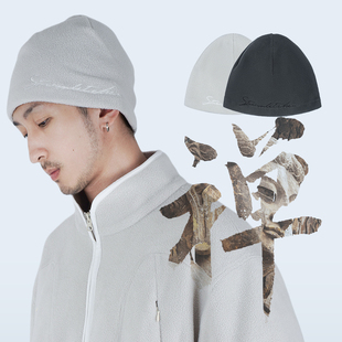 STREAMLET.CHEN 手绘刺绣秋冬摇粒绒保暖帽子 「禅」系列周边单品