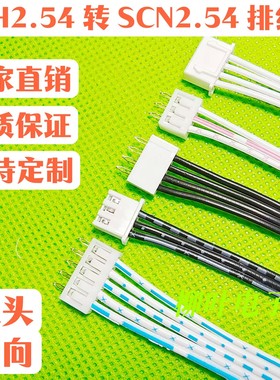 XH2.54 转SCN2.54 连接线端子线直针焊接板 2P3P4P5P6P7P~12P双头