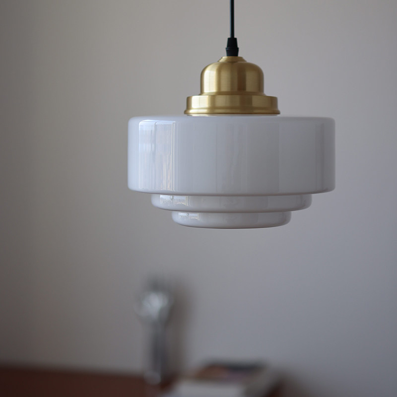 复古黄铜白玉玻璃吊灯法式中古风咖啡厅吧台卧室床头餐厅简约灯具,家装灯饰光源,床头/玄关/吧台/过道吊灯,淘宝优惠券,粉丝福利购,淘宝优惠卷