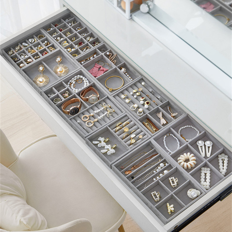 首饰盒抽屉分隔收纳盒整理神器
