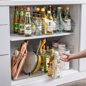 厨房多功能置物架带滑轮锅盖架家用锅具餐具调料整理筐浴室收纳盒