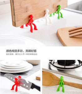 魔尚创意家居小人菜板架刀架饭勺架环保厨房案板收纳砧板防霉支架