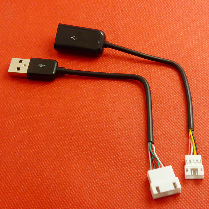 usb转PH2.0触摸屏空中对接公对母端子线xh2.54*4P主板usb公连接线