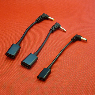 Type-c母转DC5.5*2.12.5公转接头4.0*1.73.5*1.3电源线弯头USB母