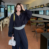 大货春款休闲运动卫衣套装7977P185控278，女装套装/套裙，2D006
