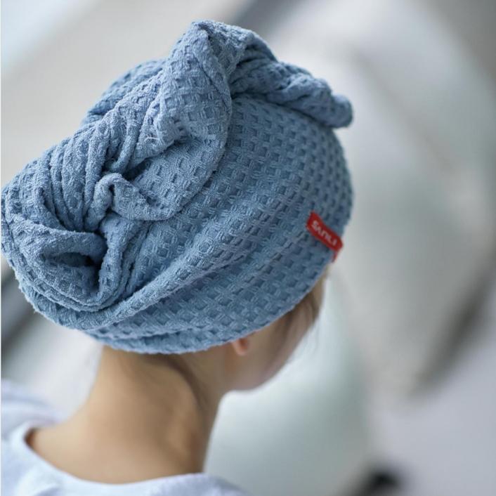 三利小方格mini干发帽女超强吸水干发毛巾