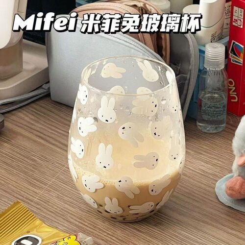米菲兔玻璃大容量耐高温咖啡杯
