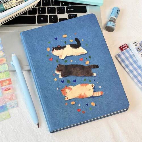 硬壳加厚空白页猫治愈手账本