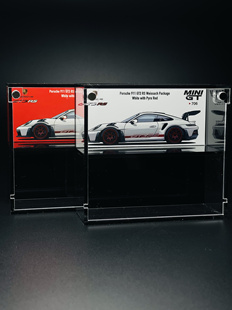MINIGT 706 保时捷Porsche 911 GT3 RS 1:64精品亚克力防尘展示盒