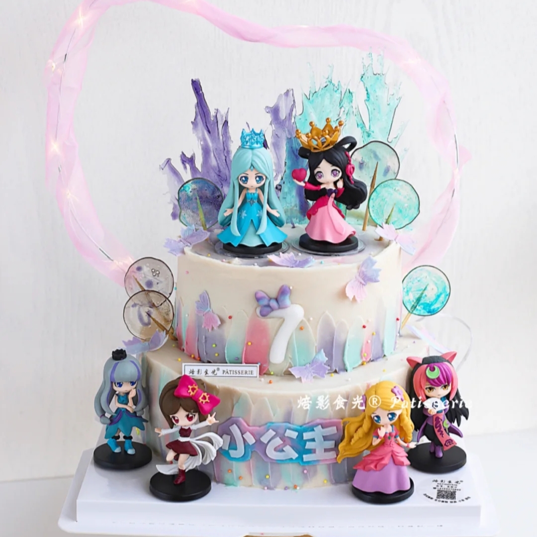 新款叶罗丽蛋糕装饰娃娃手办摆件公主插件生日烘焙工具甜品仙女