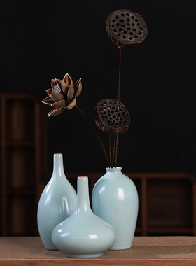 颢言陶瓷花插中式室内