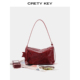 新款 CRETY KEY 头层牛皮吐司包女真皮笔筒包百搭极简单肩斜跨包包