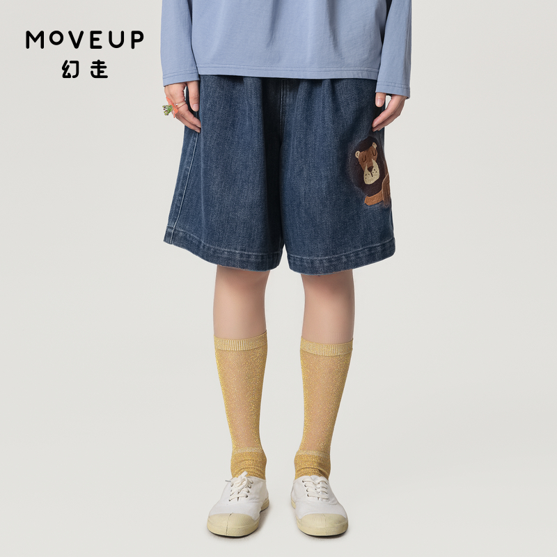 peuvMo短裤趣味绣花幻走
