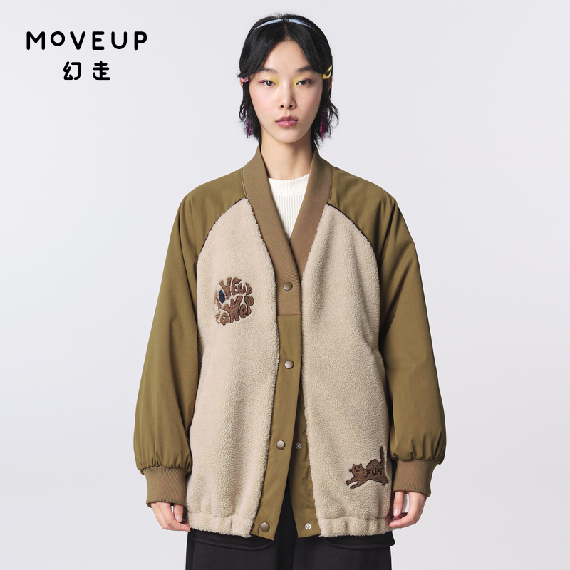 Moveup设计师中长款冬季绣花