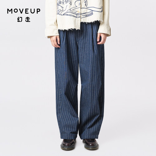 直筒裤Moveup绣花幻走