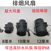 排烟风扇大直径低噪音防水大风量全铜高寿命可选带排烟管艾灸馆