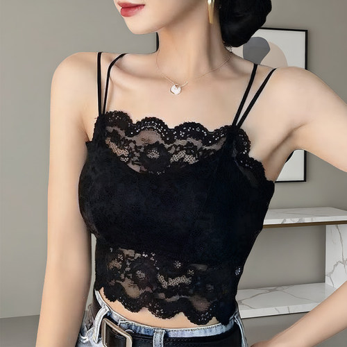 夏季蕾丝无钢圈聚拢美背抹胸