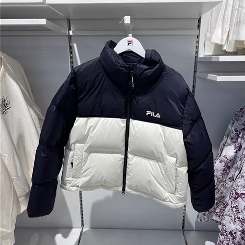 FILA斐乐女子羽绒服2025冬季美拉德风休闲保暖运动外套F61W549997