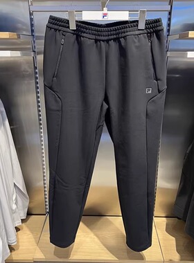 FILA斐乐男士针织长裤2025冬季新款时尚休闲加绒直筒裤A61M541699