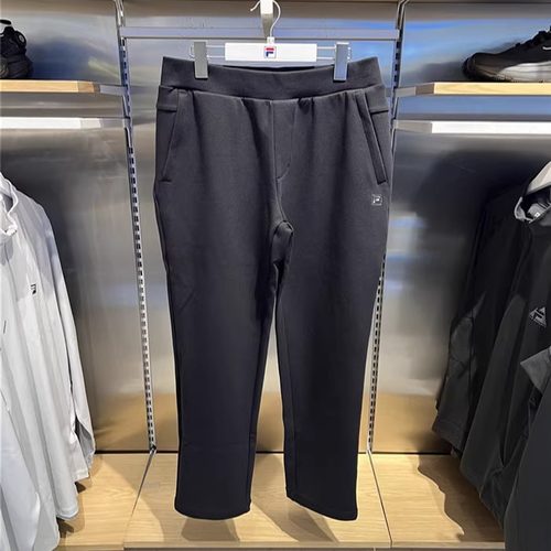FILA斐乐2025冬季新款男士休闲舒适基础直筒针织长裤F61M543695