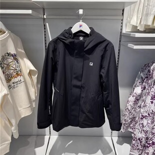 两件套冲锋衣A61W541799 女子休闲连帽中长款 FILA斐乐2025冬季 新款