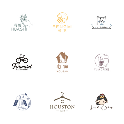 原创logo设计企业公司商标志服装烘焙花店铺网红头像水印字体设计