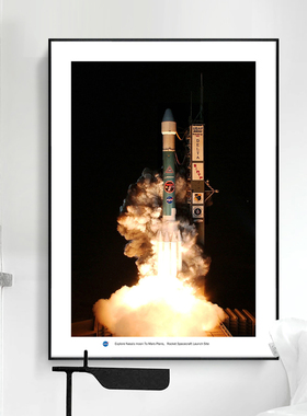 NASA火箭发射瞬间太空装饰画