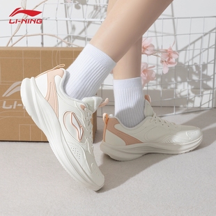 李宁女鞋加绒保暖运动鞋2025年冬季皮面防风防泼水棉鞋舒适二棉鞋