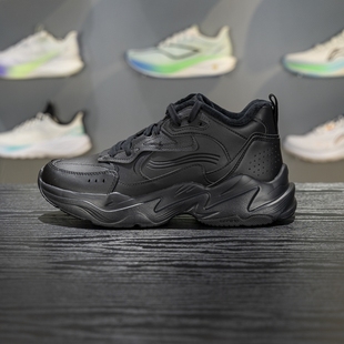 李宁棉鞋男款二棉鞋加绒中帮休闲鞋2025冬季皮面保暖耐磨爸爸鞋子