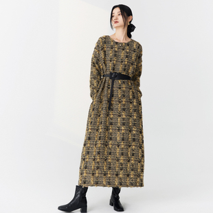 高级订制小香风原创小香风袍子连衣裙早春款 宽松气质显瘦长裙外套