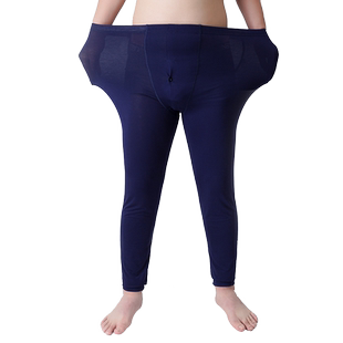 猫人莫代尔家居裤男加肥加大超薄秋裤夏300斤棉大码老年人弹力裤