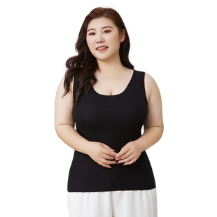 猫人女士加肥加大莫代尔背心夏季打底跨栏胖MM200斤打底背心