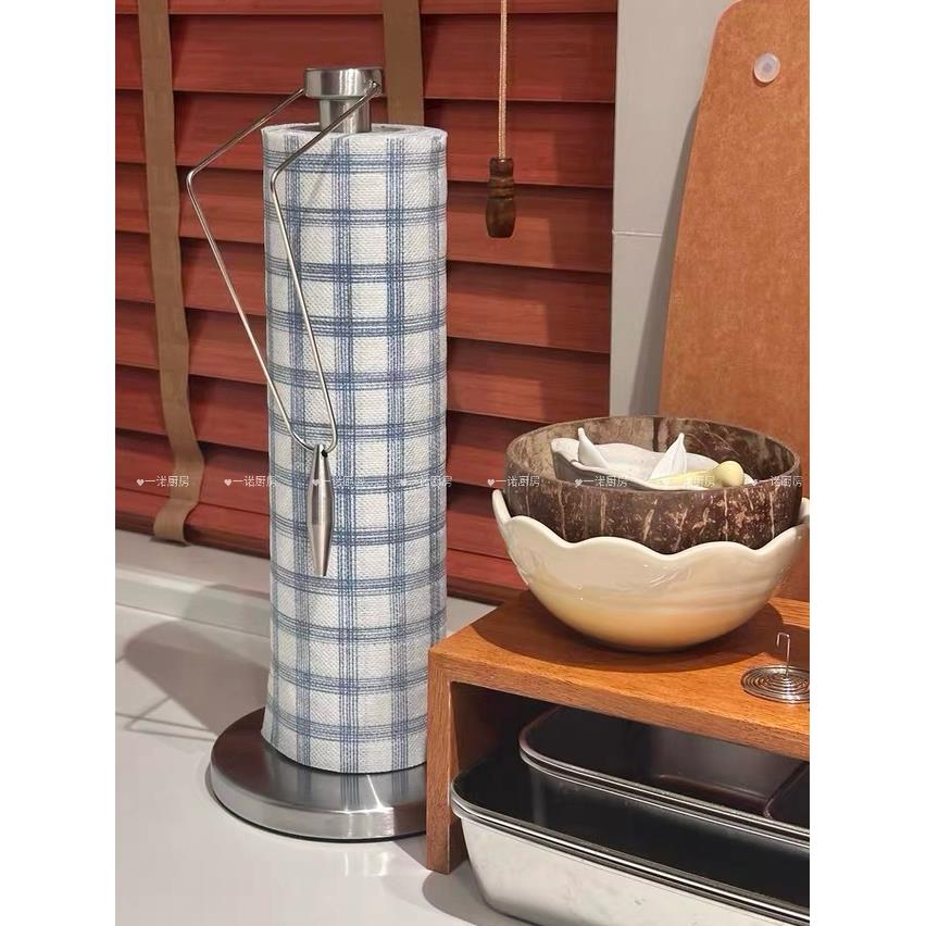 厨房新款高颜值创意不锈钢纸巾架台面式大卷筒免打孔纸巾架