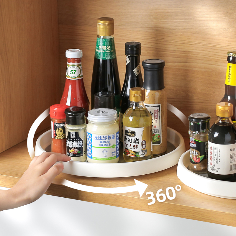 川岛屋旋转台面调味料收纳用品
