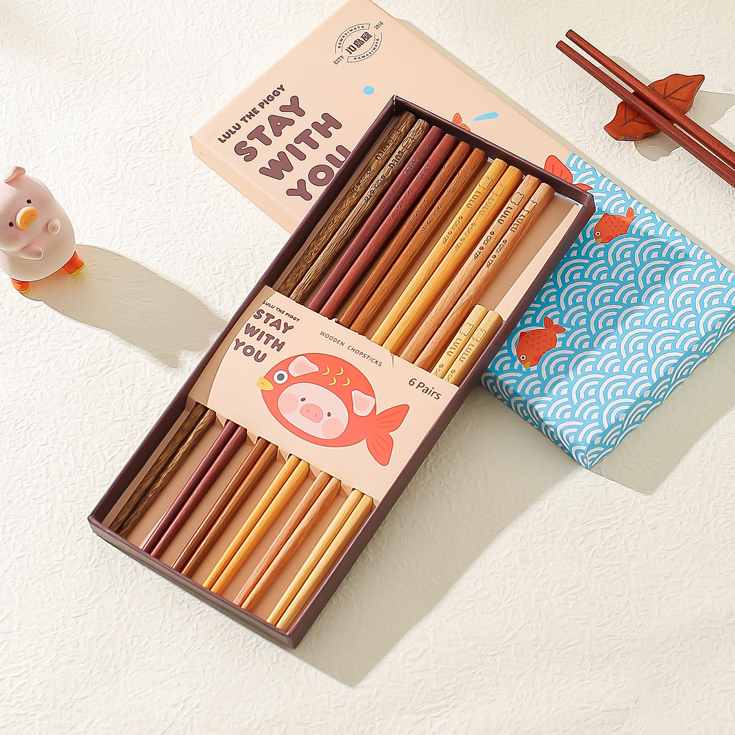 【顺手买一件】川岛屋lulu猪鸡翅木筷子家用分人高档抗菌防霉家庭