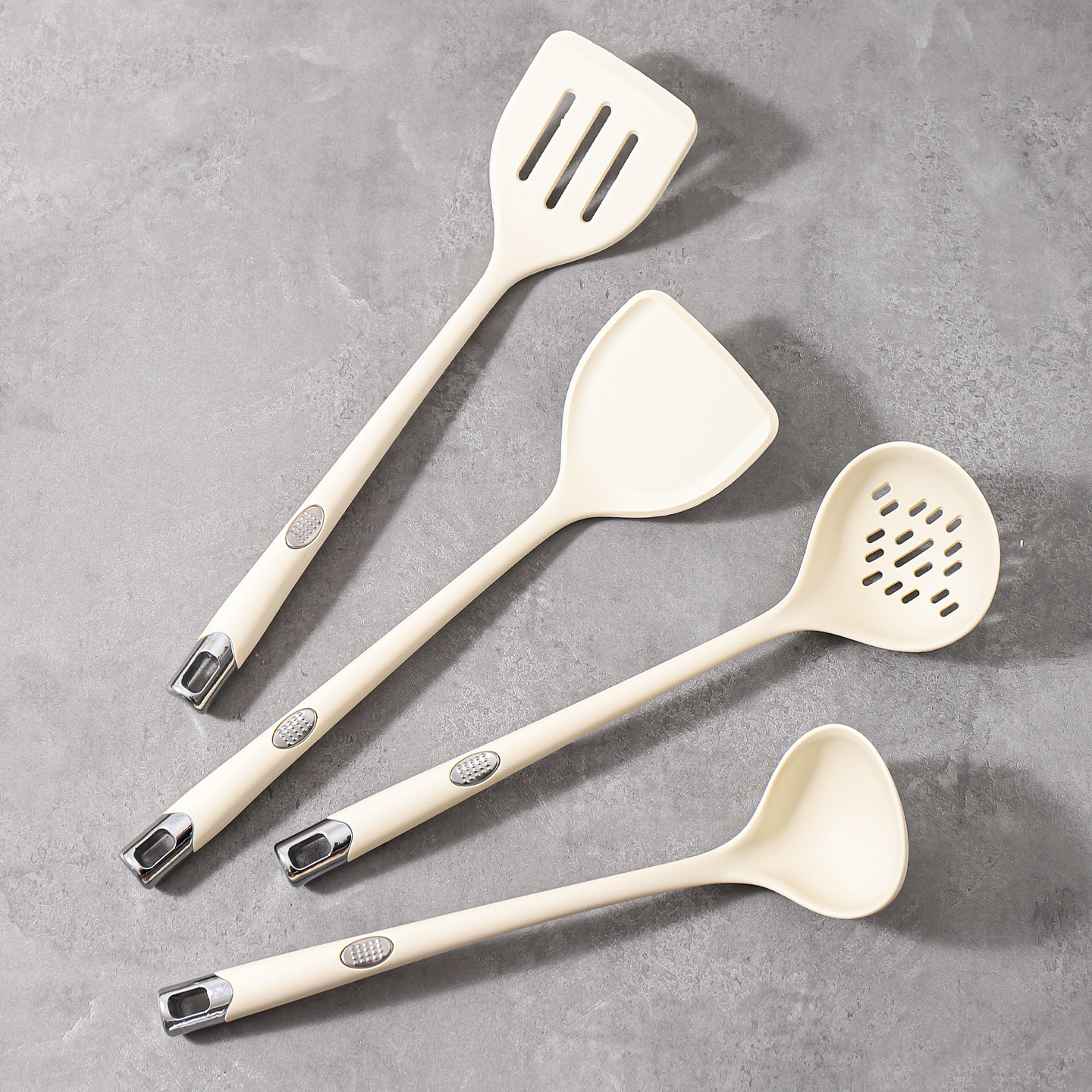 川岛屋矽胶锅铲不沾锅专用炒菜铲子食品级耐高温汤勺漏勺厨具套组