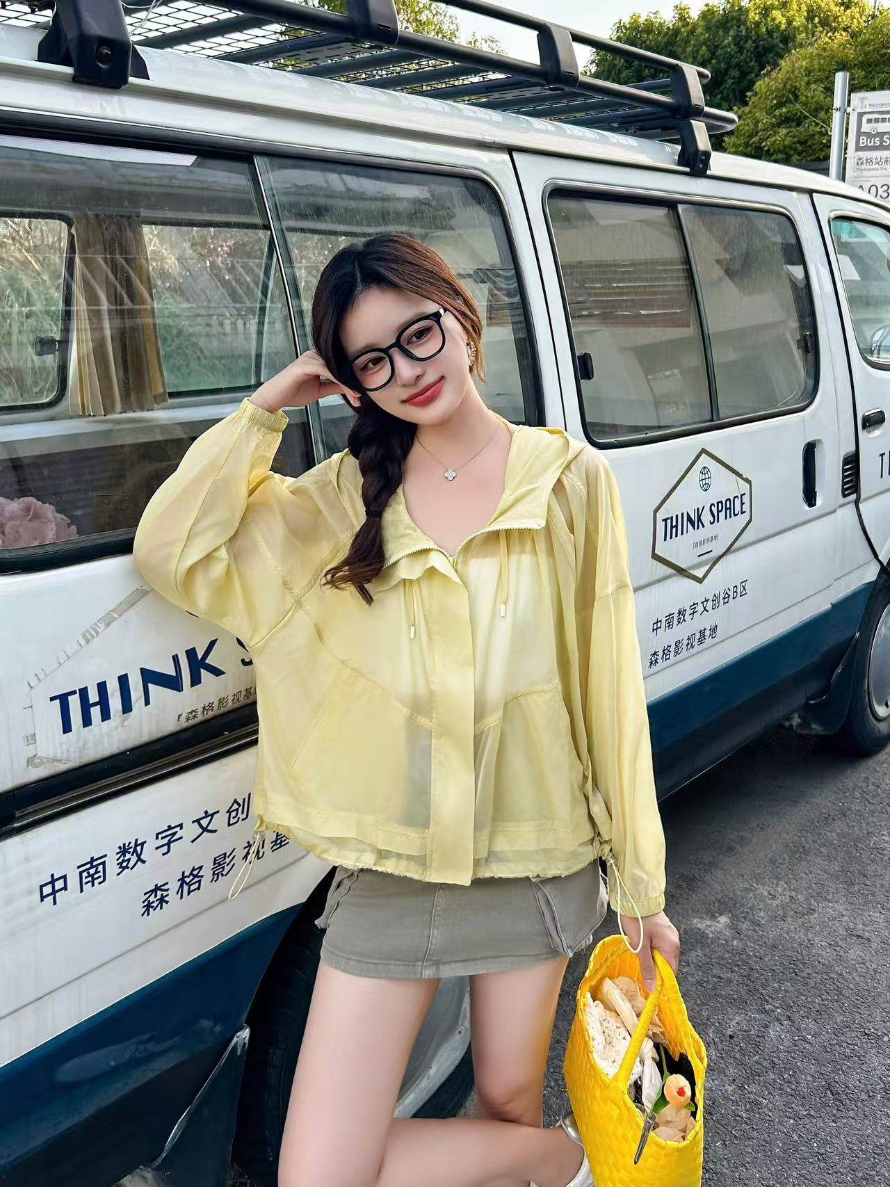 2026春夏季新款韩系百搭休闲连帽短款防晒衣女洋气显瘦防晒上衣