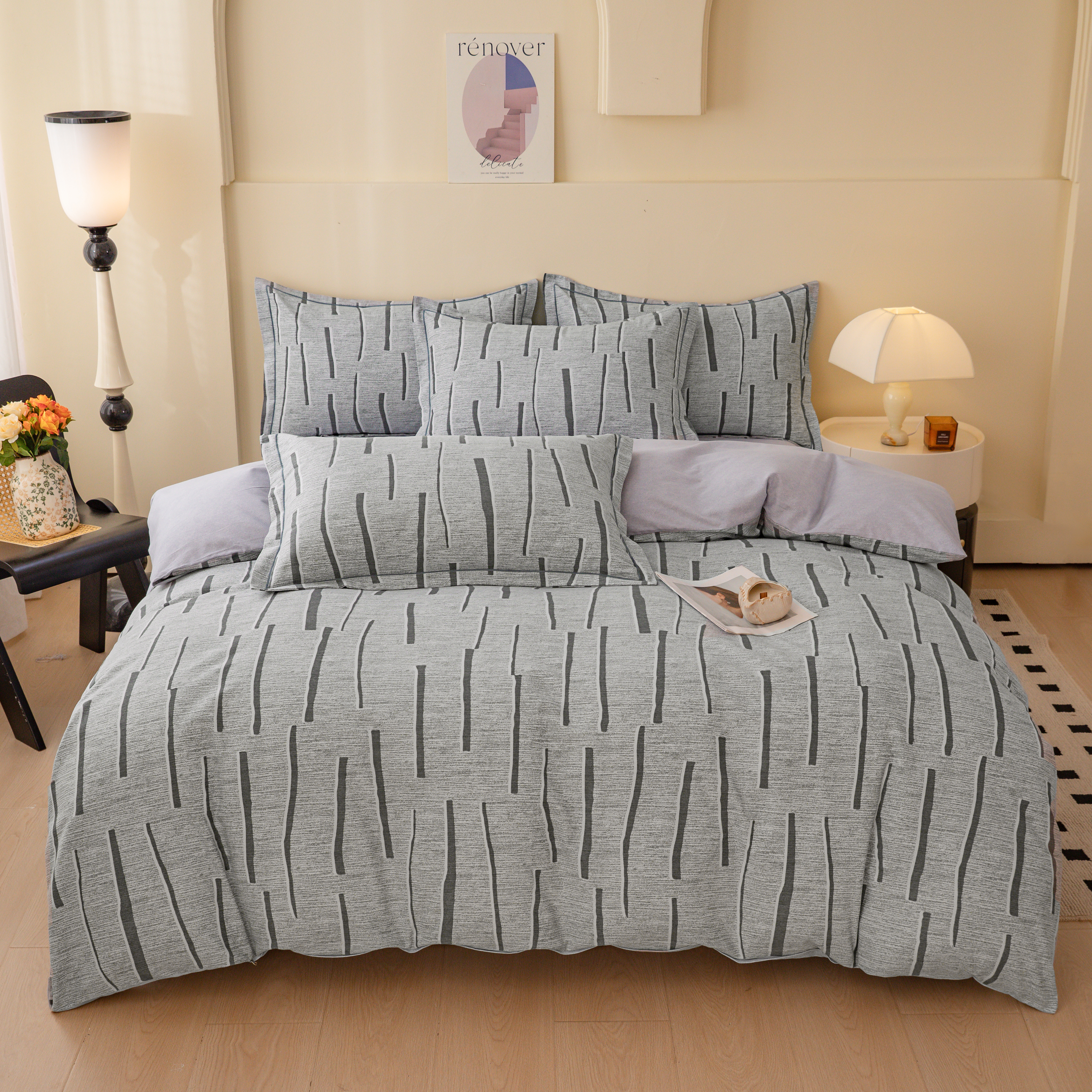 纯棉100棉全棉床品四件套被套床上用品学生宿舍床单四件套 A10