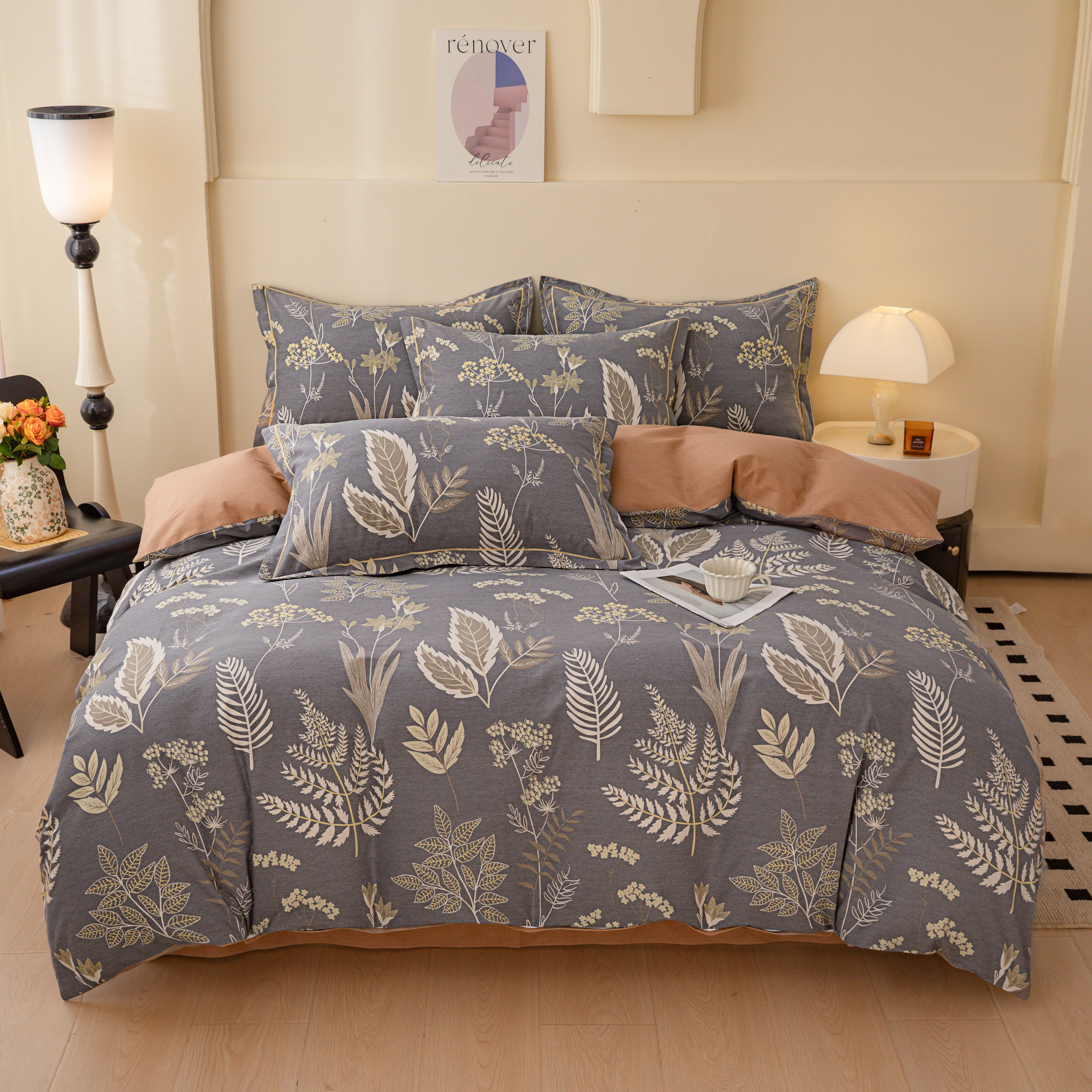 纯棉100棉全棉床品四件套被套床上用品学生宿舍床单四件套K1