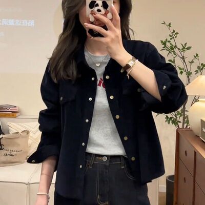 灯芯绒百搭衬衫外套女装2026新款