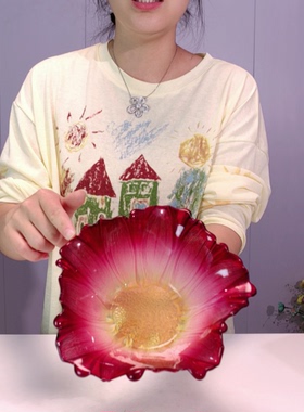红色花果斗直径18