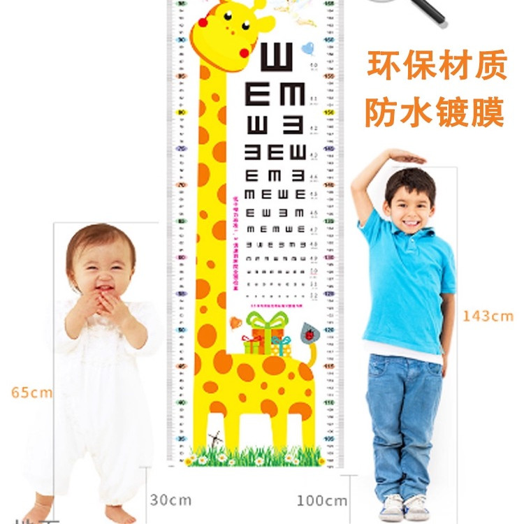 身高视力测量墙贴可移除不伤墙